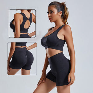 2pcs Yoga Set Women's Vest And Shorts - LiftEra Fitness