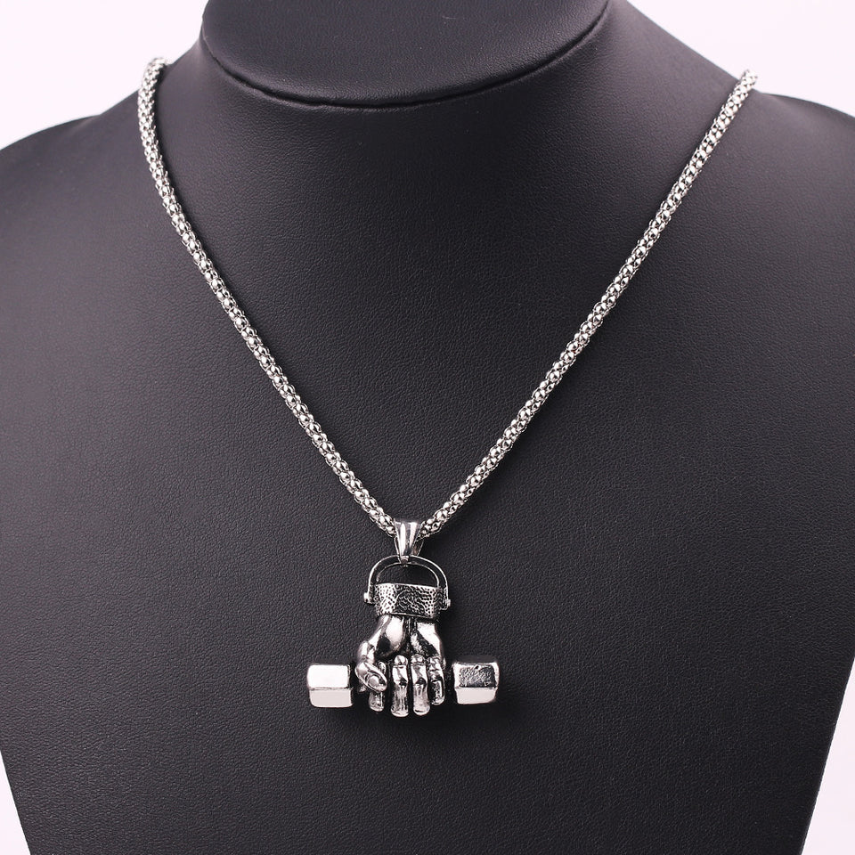 Gym dumbbell necklace - LiftEra Fitness