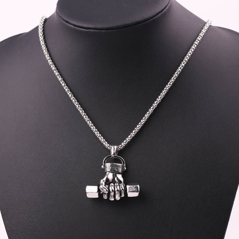 Gym dumbbell necklace - LiftEra Fitness