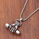 Gym dumbbell necklace - LiftEra Fitness