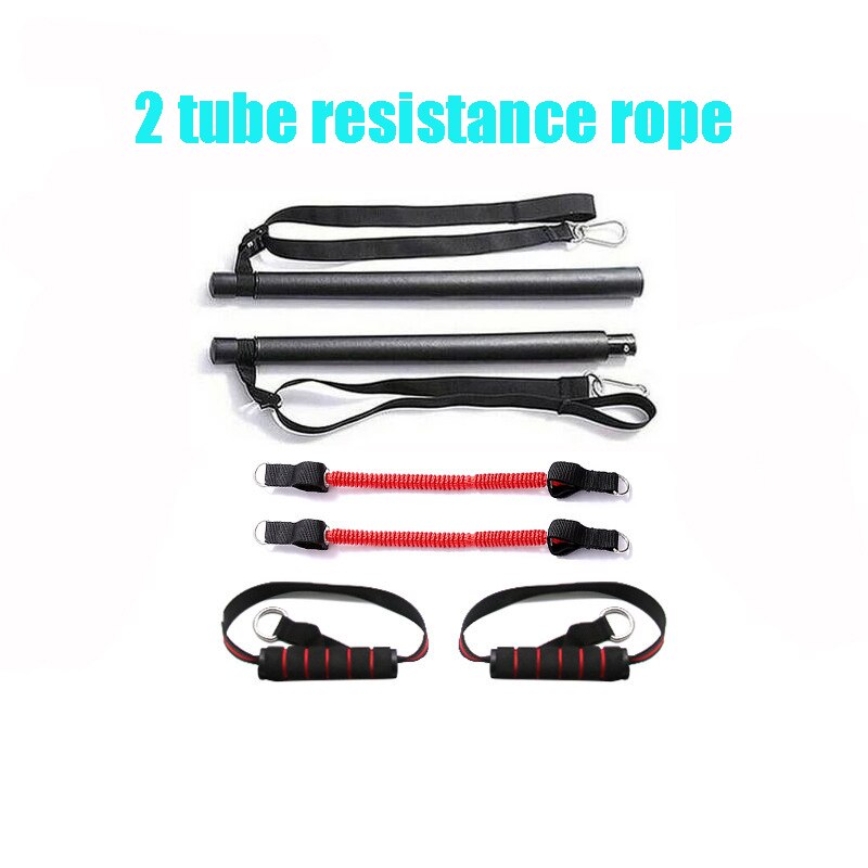 Pilates Stick Gym Exercise Muscle Power Tension Bar With Fitness Stick Home Body Work Out Fitness Pull Rope - LiftEra Fitness