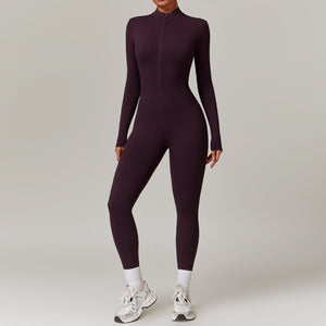 Warm Zipper Long-sleeved Jumpsuit - LiftEra Fitness