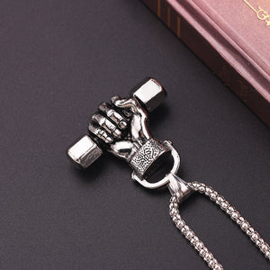 Gym dumbbell necklace - LiftEra Fitness