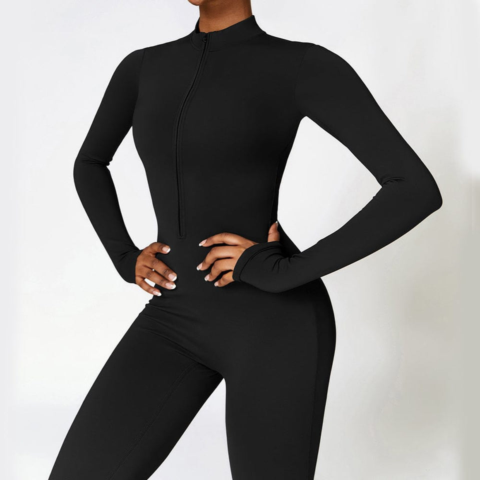 Warm Zipper Long-sleeved Jumpsuit - LiftEra Fitness