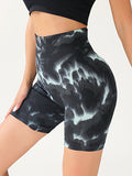 3 Pack Tie-dye High-waisted Butt-lifting Women's Sports Yoga Shorts - LiftEra Fitness