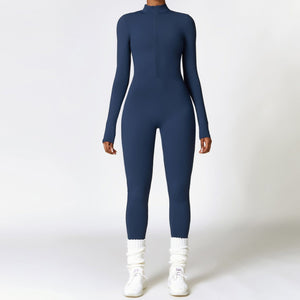 Warm Zipper Long-sleeved Jumpsuit - LiftEra Fitness