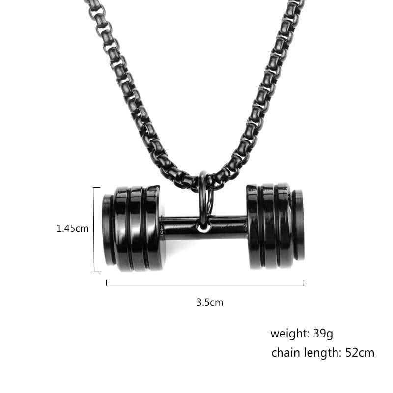 Titanium Steel Sports Dumbbell Necklace - LiftEra Fitness