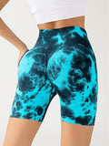 3 Pack Tie-dye High-waisted Butt-lifting Women's Sports Yoga Shorts - LiftEra Fitness